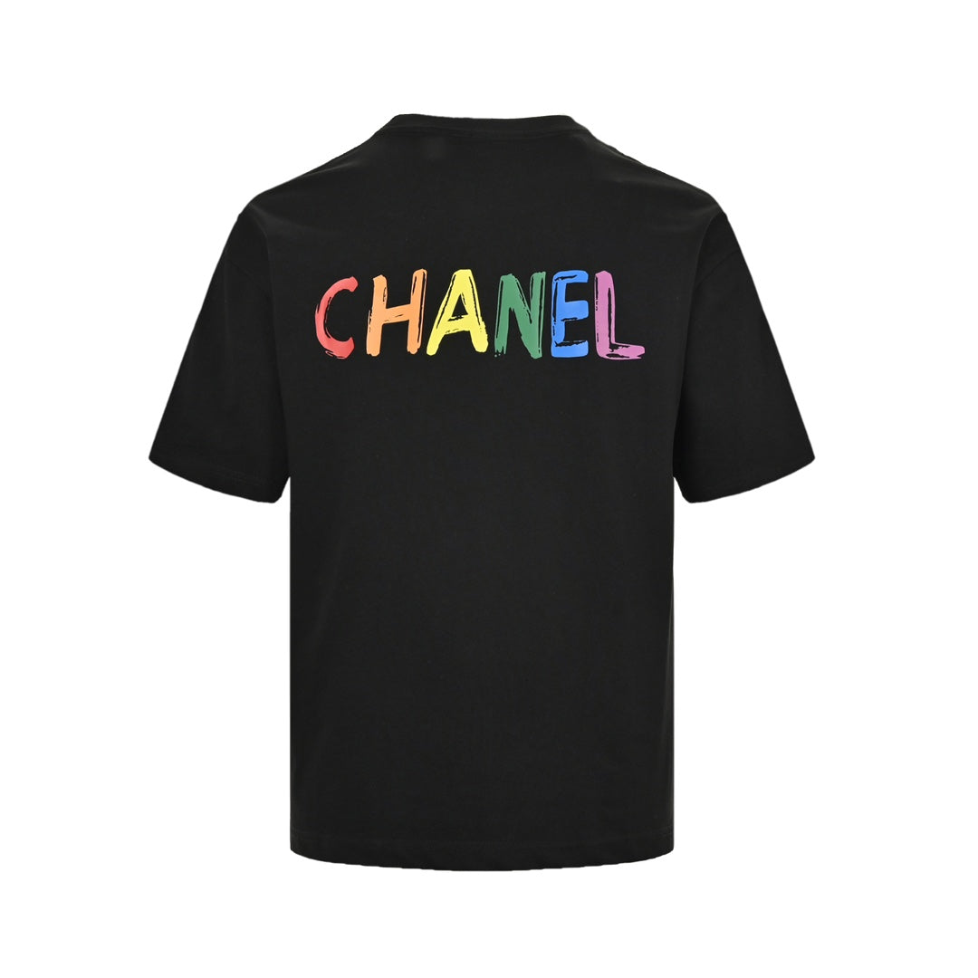 Colorful letter short sleeves