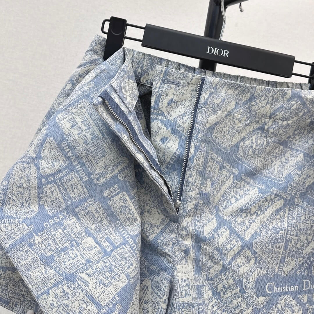 Pattern Buckle Elastic Waist Culottes