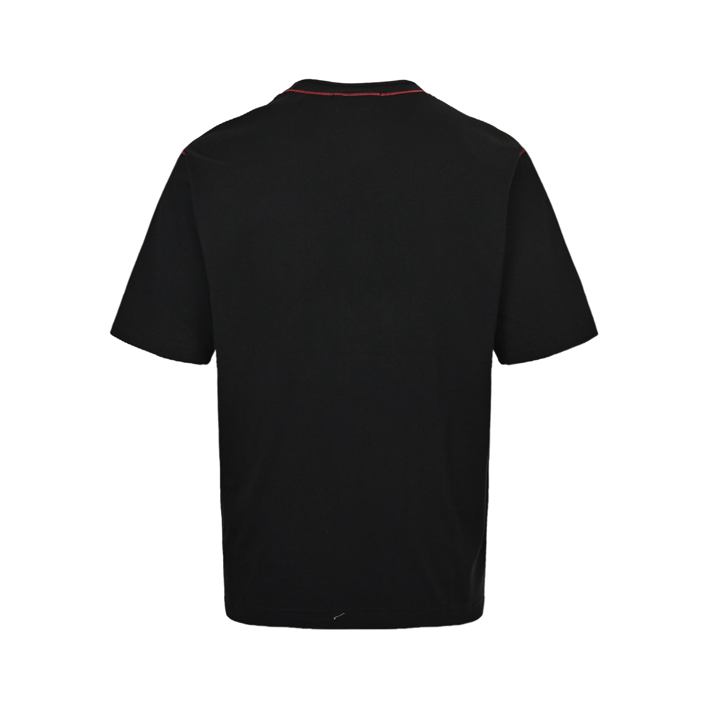 25ss Black and red badge embroidered short sleeves
