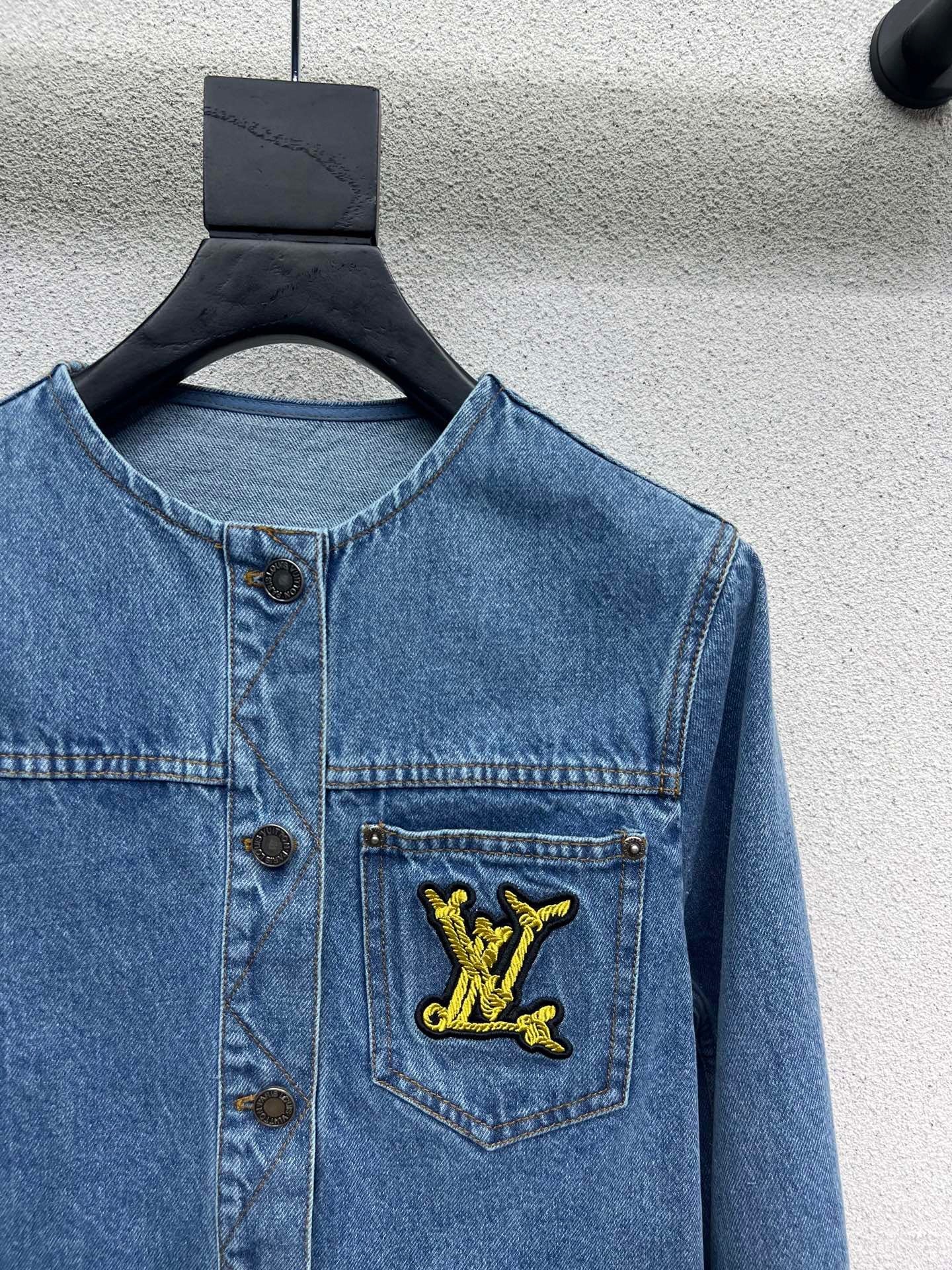 Denim Jacket with Branded Logo Detail