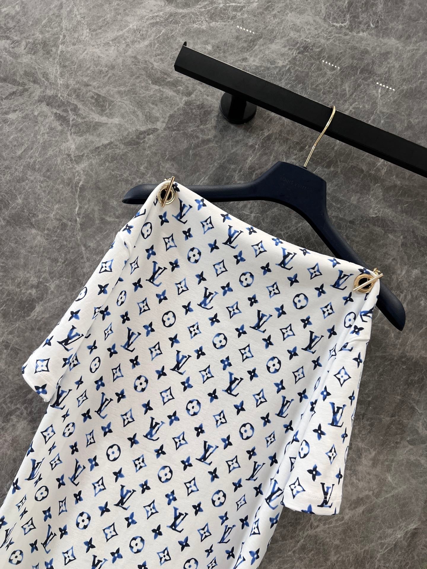 Printed Boat Neck Short-Sleeve T-Shirt