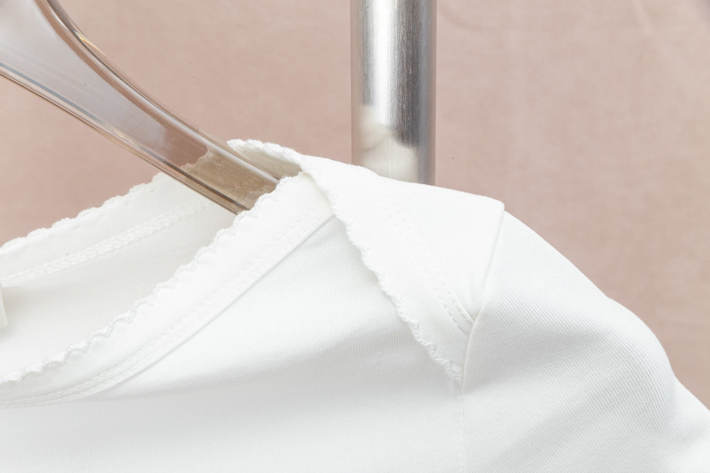 Minimalist Off-Shoulder Tee with Ribbed Trim