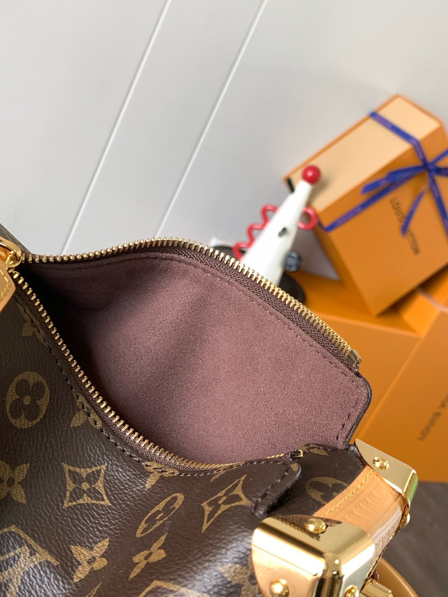 Pico Side Trunk 21cm Brown Monogram Coated Canvas