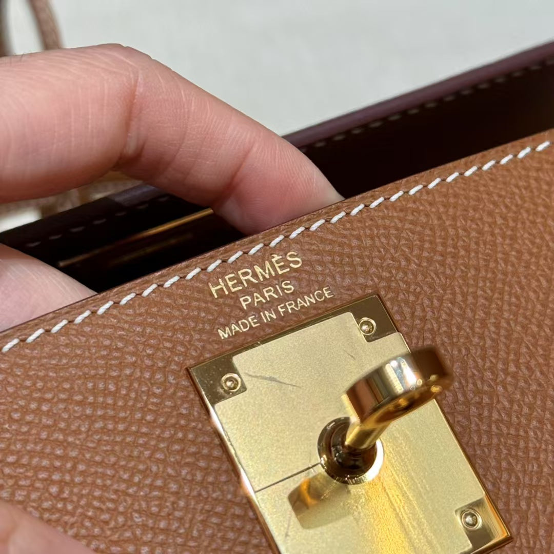 Kelly 32cm Bag Gold Epsom Gold Hardware
