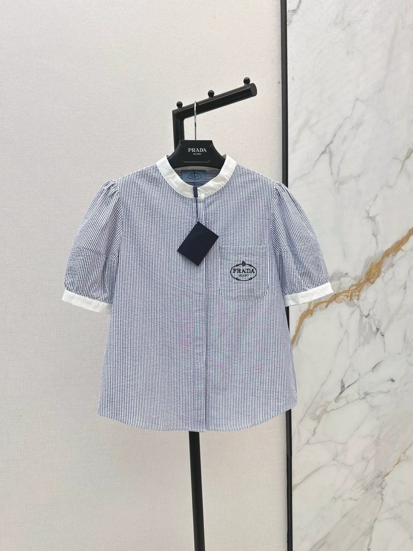 P 25 Spring/Summer newest style letter embroidery decoration short-sleeved shirt