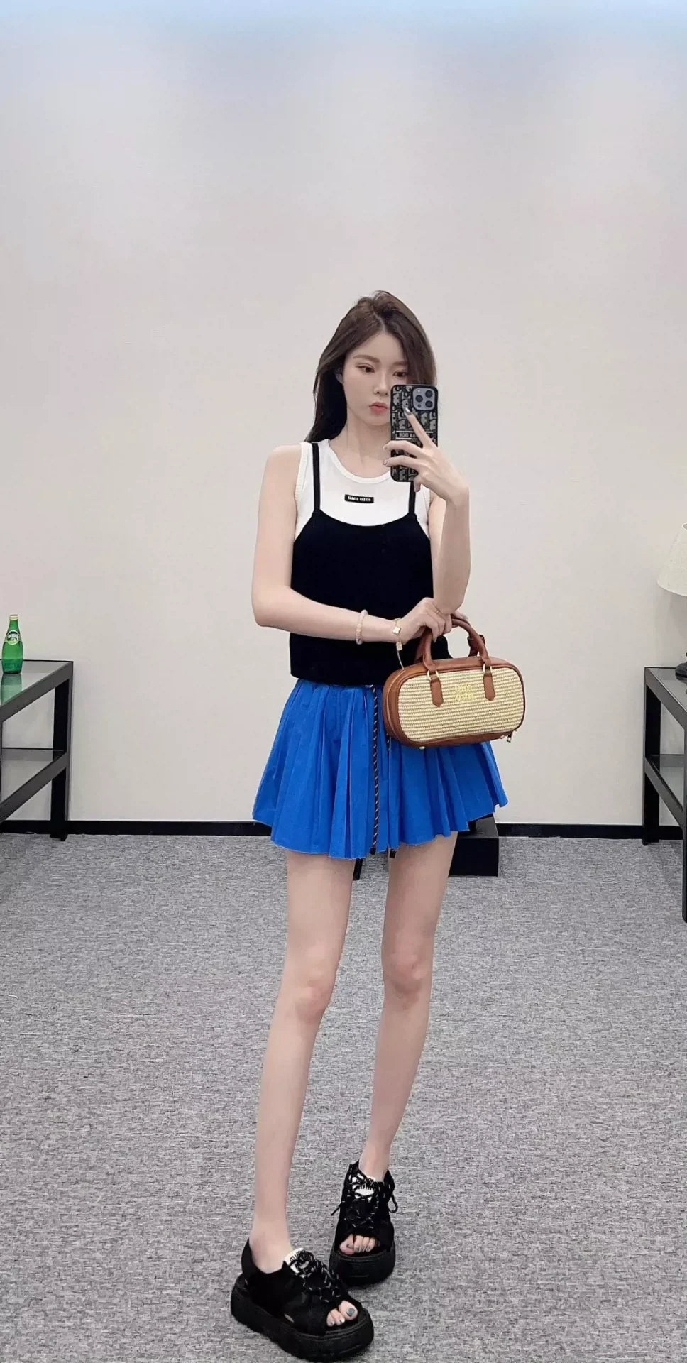 m 25 summer new color collision false two-piece undershirt
