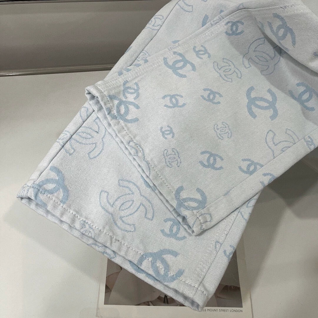 C 25 Summer New Summer Dopamine Jacquard Tencel Straight Leg Pants