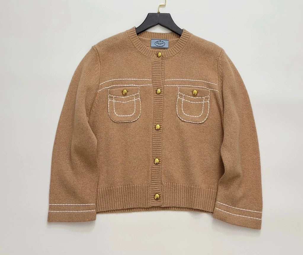 25 Summer New Style Exposed Pocket Knit Cardigan