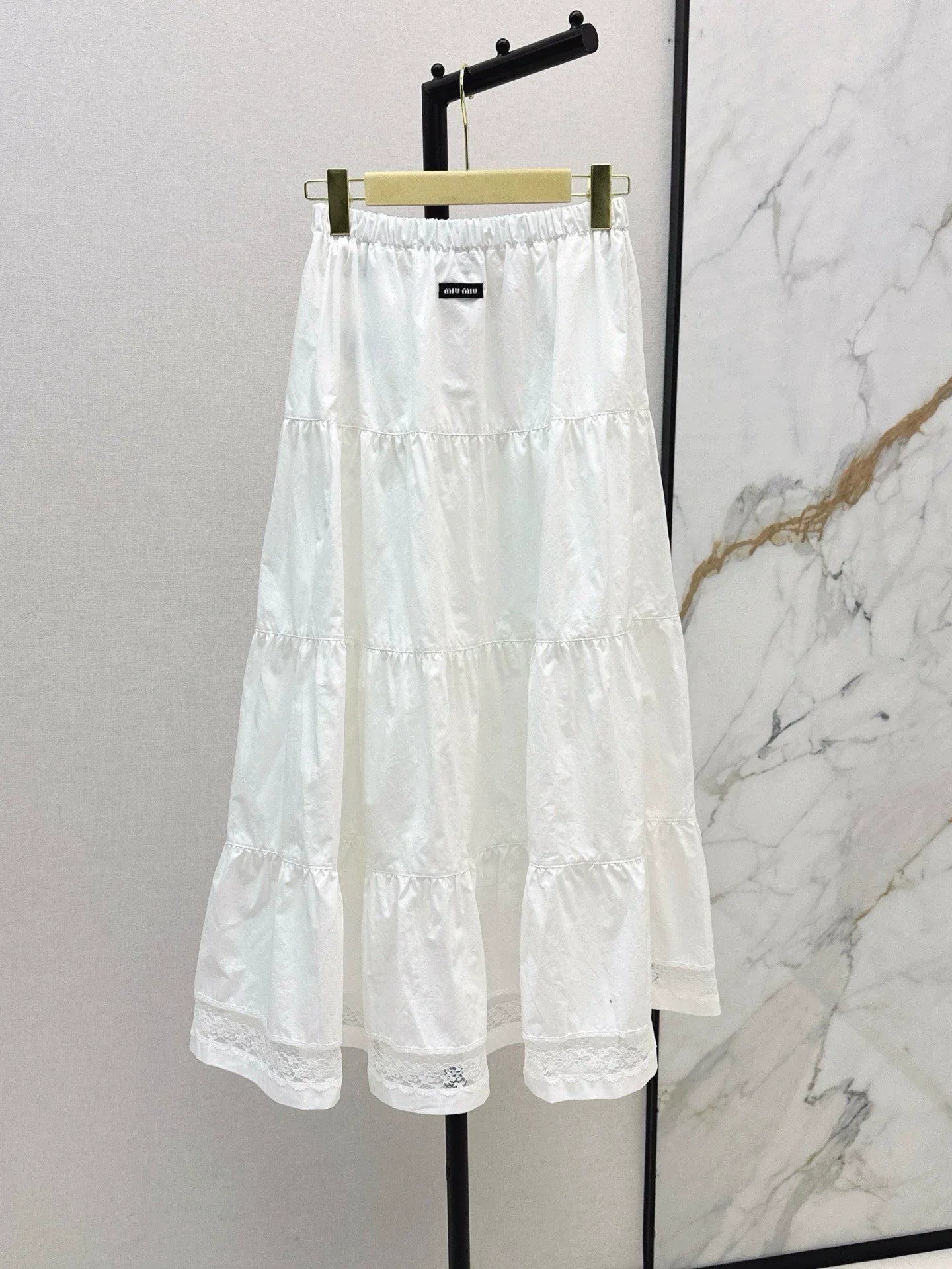 m 25 Spring/Summer New Hem Spliced Lace Long Half Skirt
