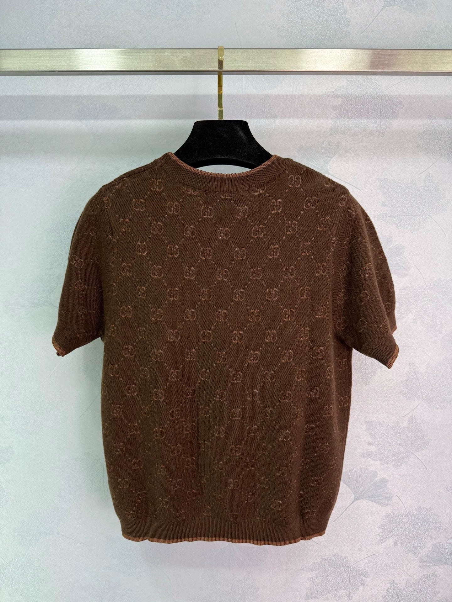 2025 Early Autumn New Jacquard Knitted Round Neck Short Sleeve
