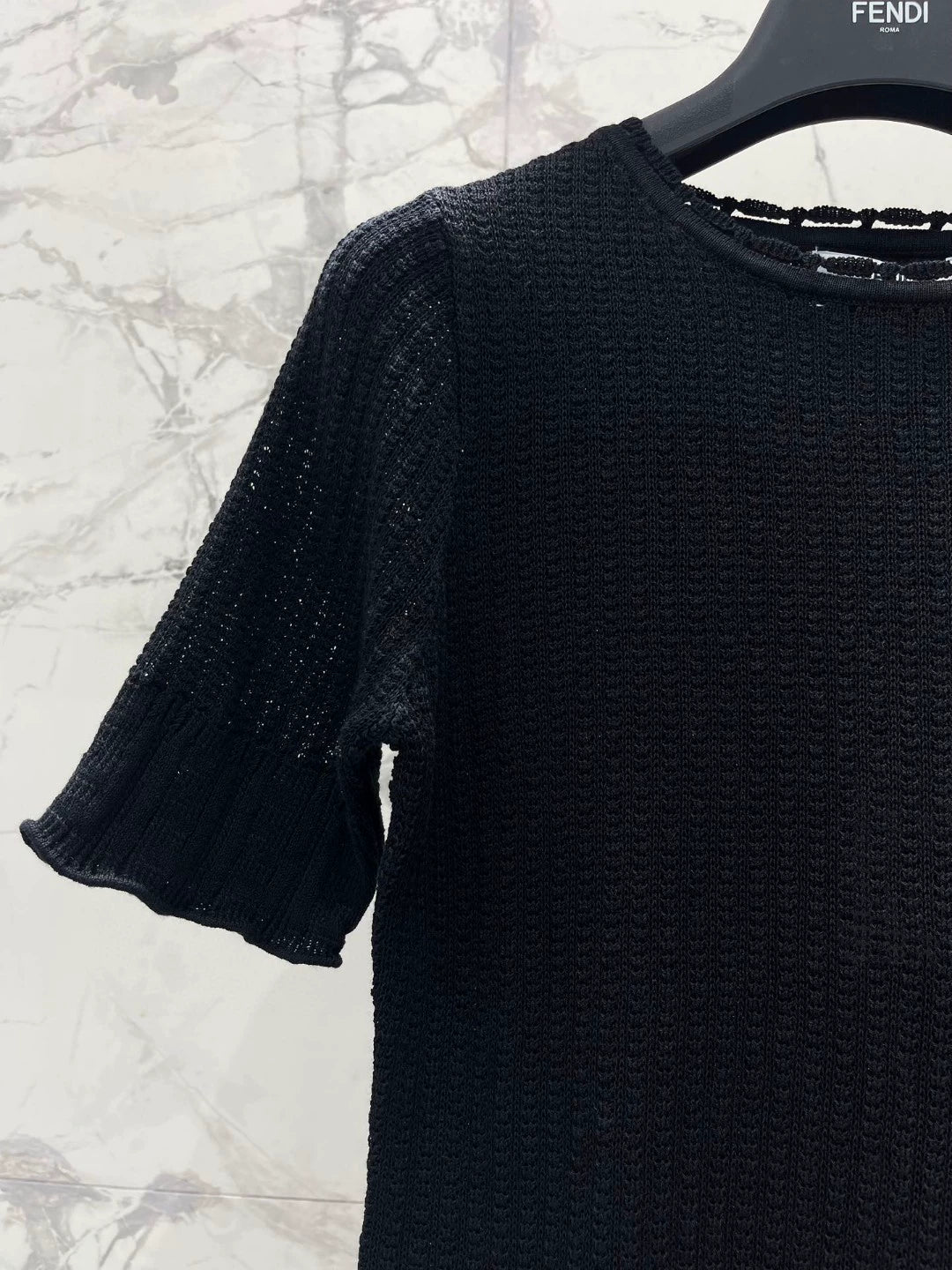 F 25 New Round Neck Short Sleeve Knit Top