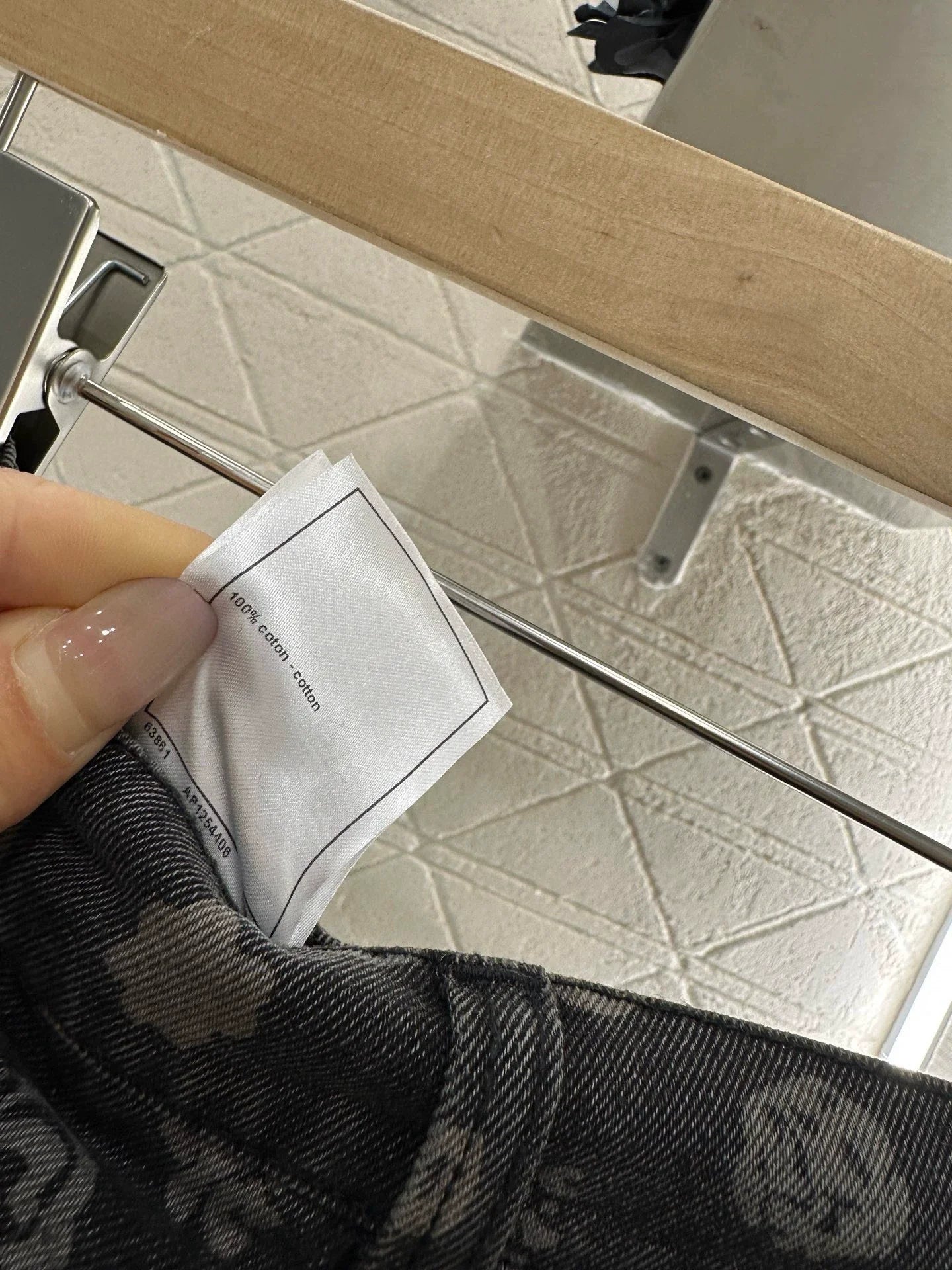 C 25 Laser printed denim trousers