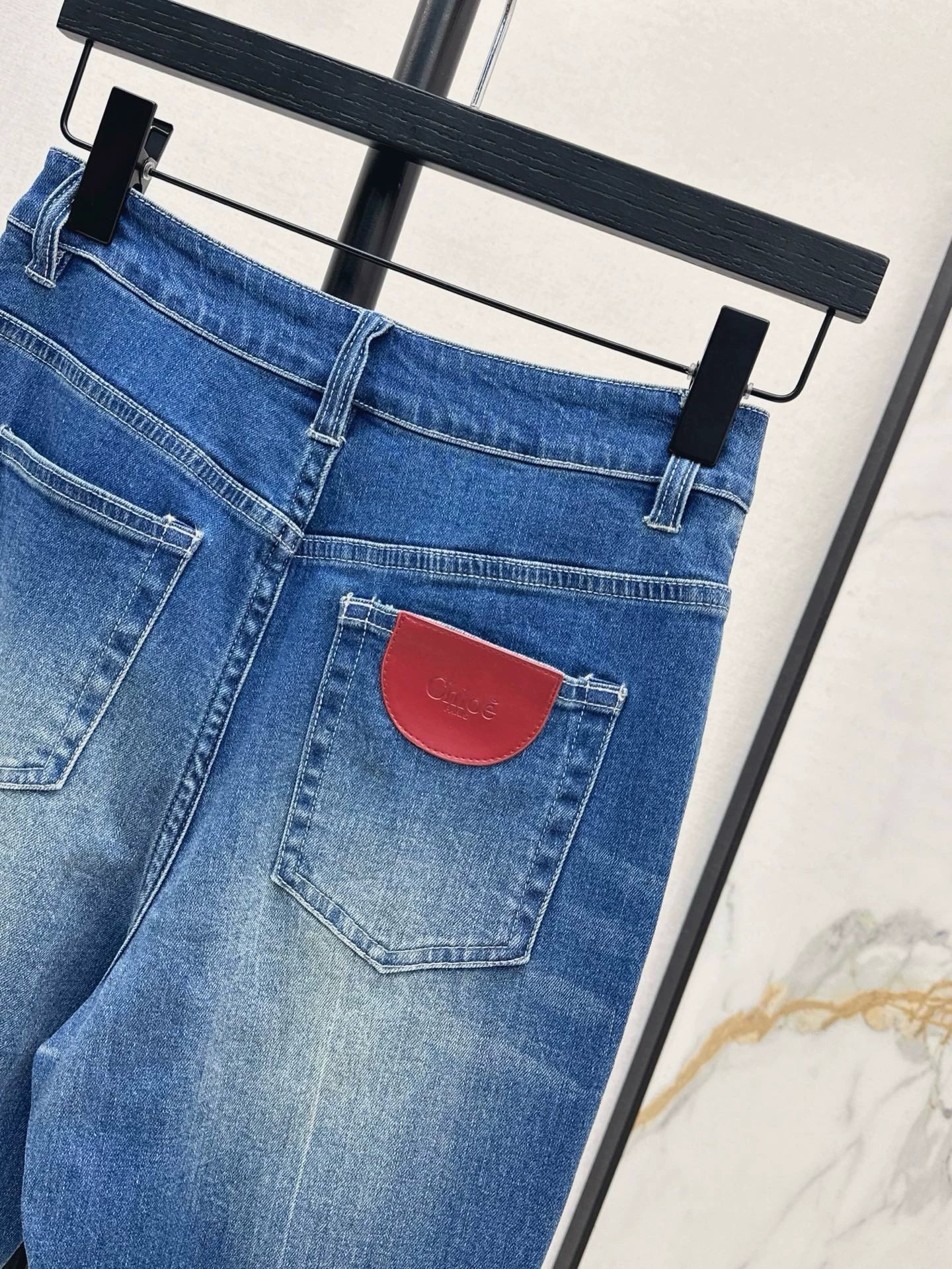 25 spring and summer new Slim high waist denim pencil pants