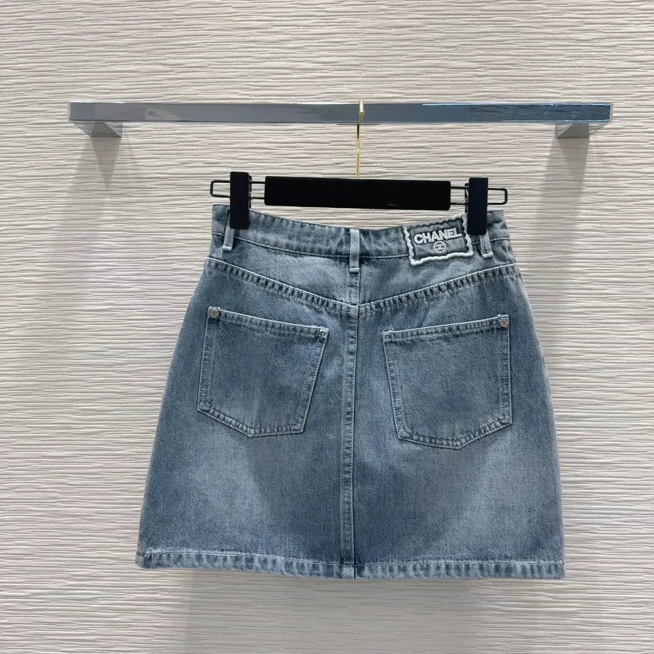 C 25 New Embroidered Denim Skirt