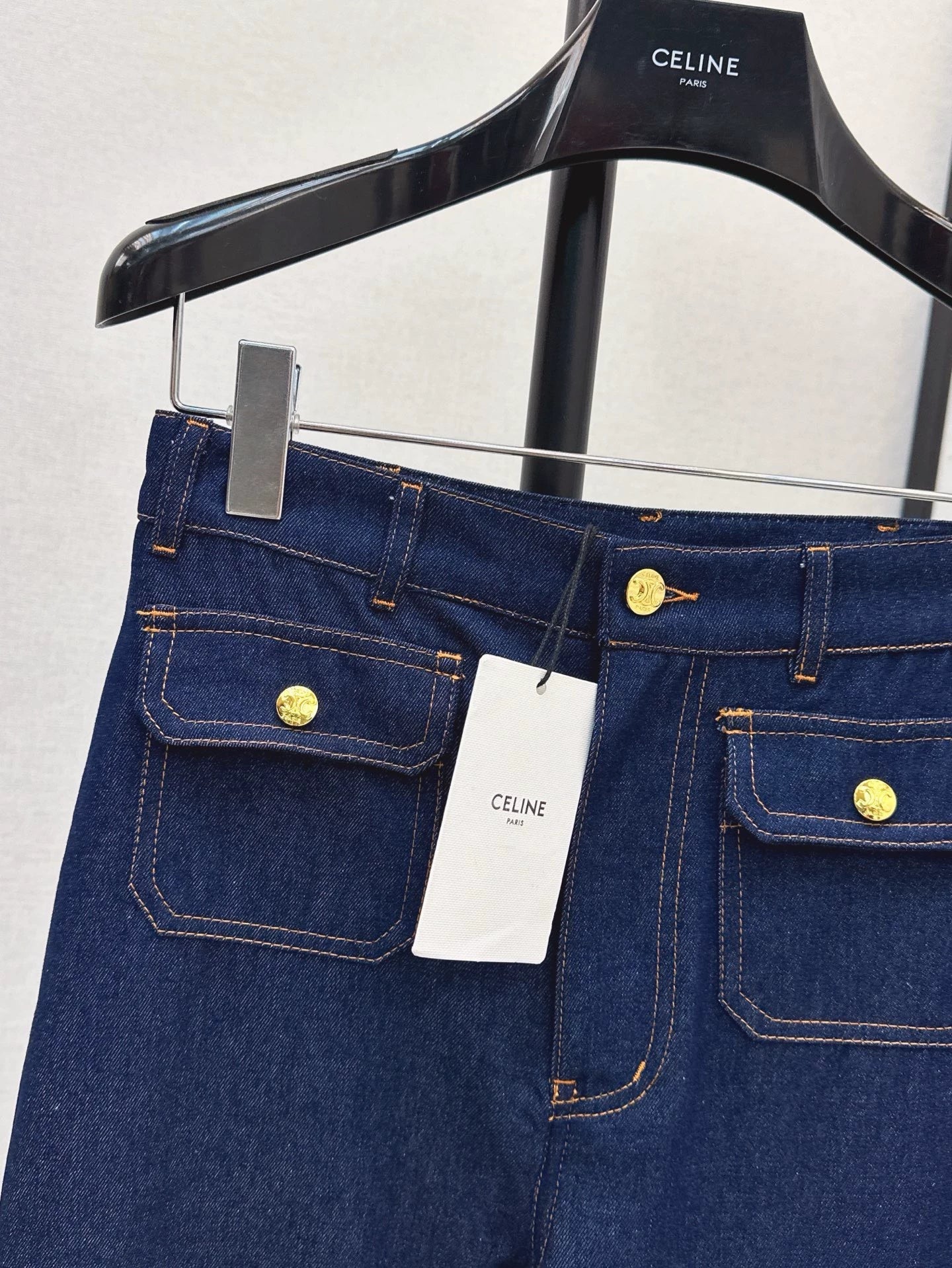 CE 25 Spring/Summer New Double Pocket Decorated Flared Pants