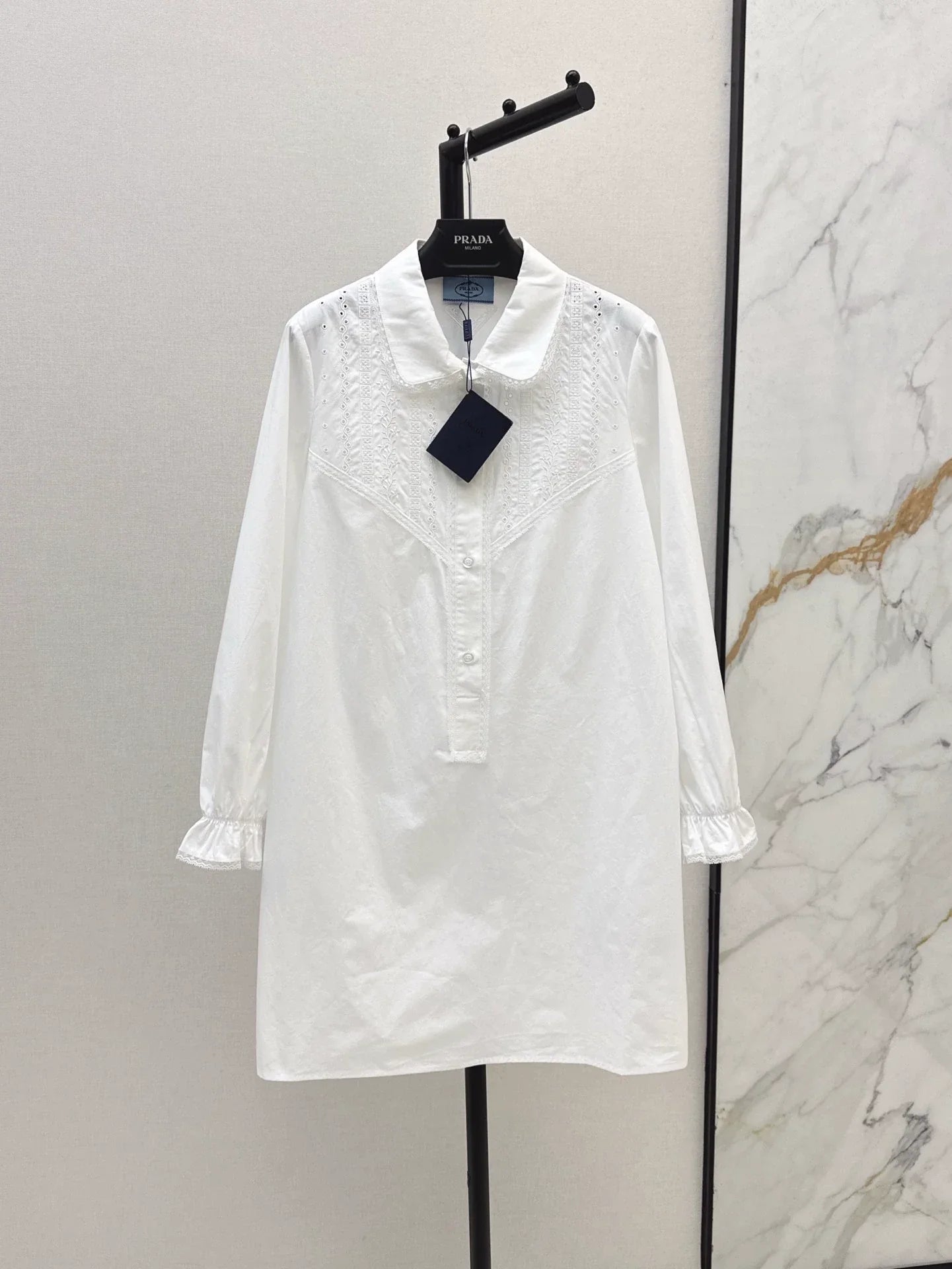 P 25 Spring Summer New Lace Lace Long Sleeve Shirt Style Dresses