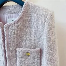 25 Early Spring Pink Tweed Jacket
