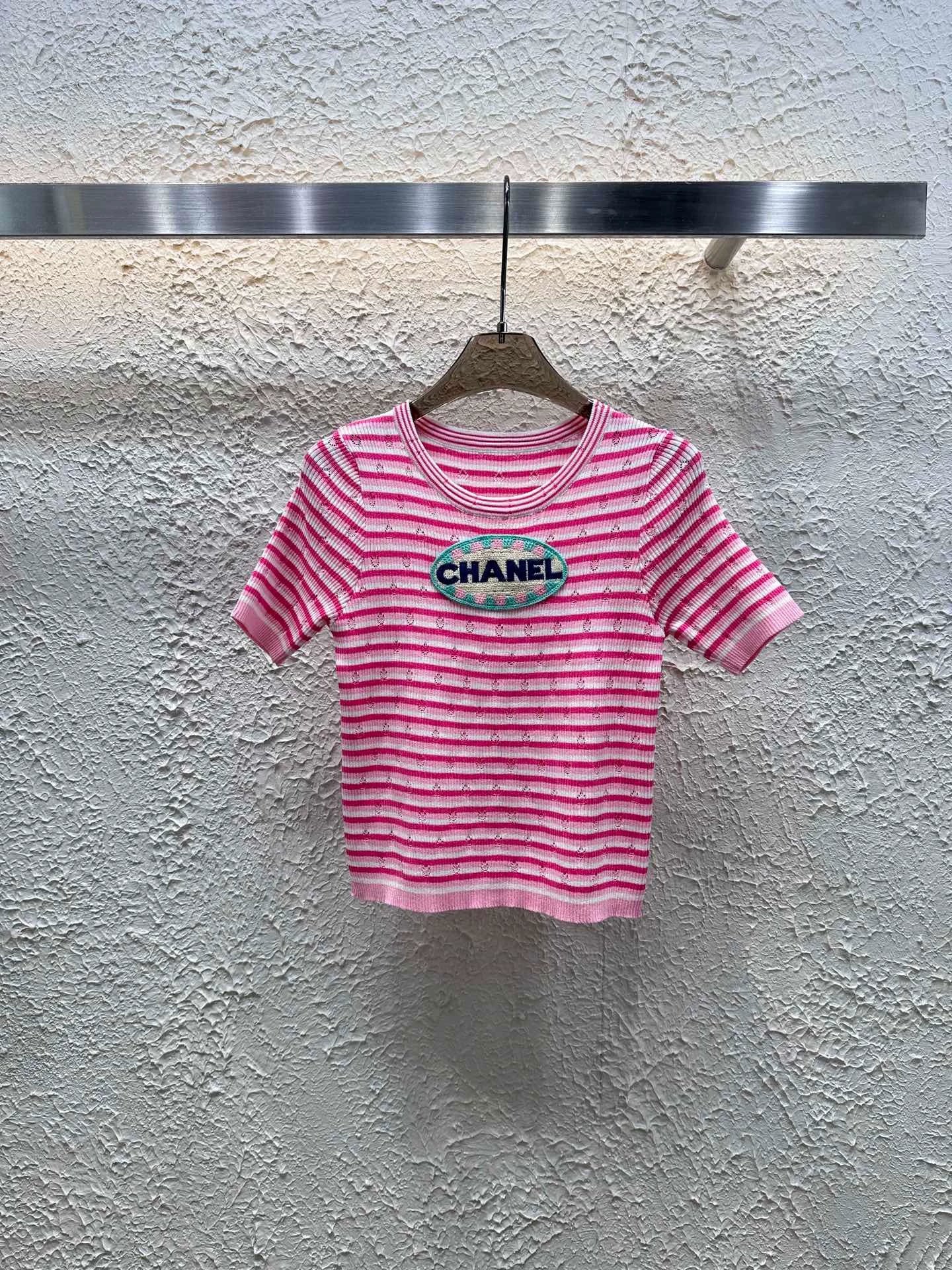 25 New Striped Knitted Short Sleeves
