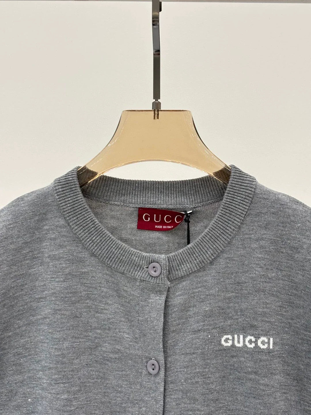 G 25 Spring and Summer New Round Neck Letter Logo Jacquard Simple Knitted Cardigan