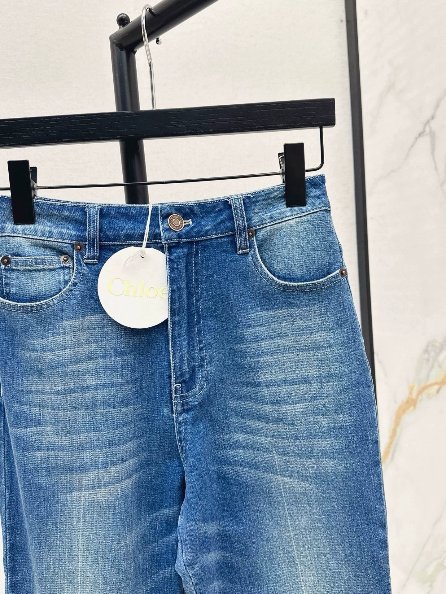25 spring and summer new Slim high waist denim pencil pants