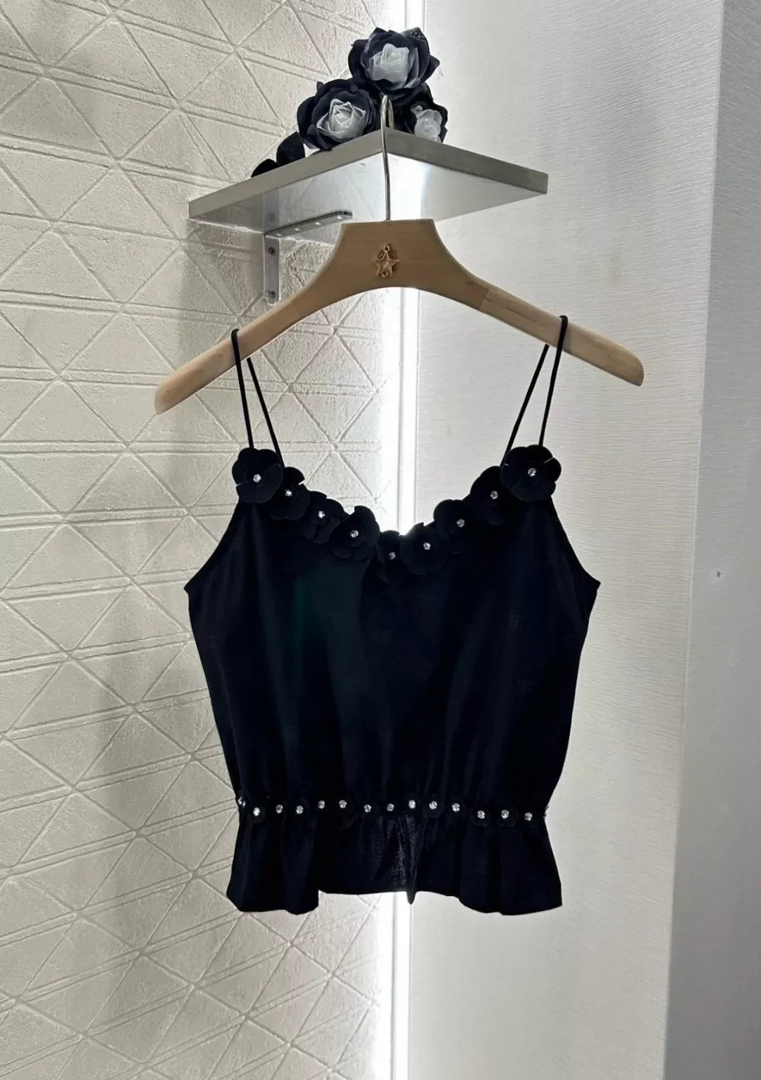25 Summer new style Spaghetti strap camellia vest