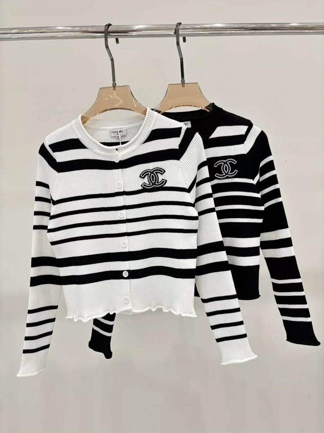 C 25 Spring and Summer New Round Neck Letter Logo Knitted Cardigan