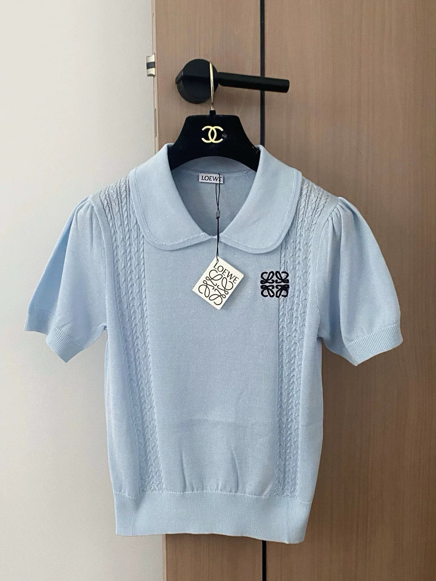 LO 25 New Two Colors Flip Neck Short Sleeve