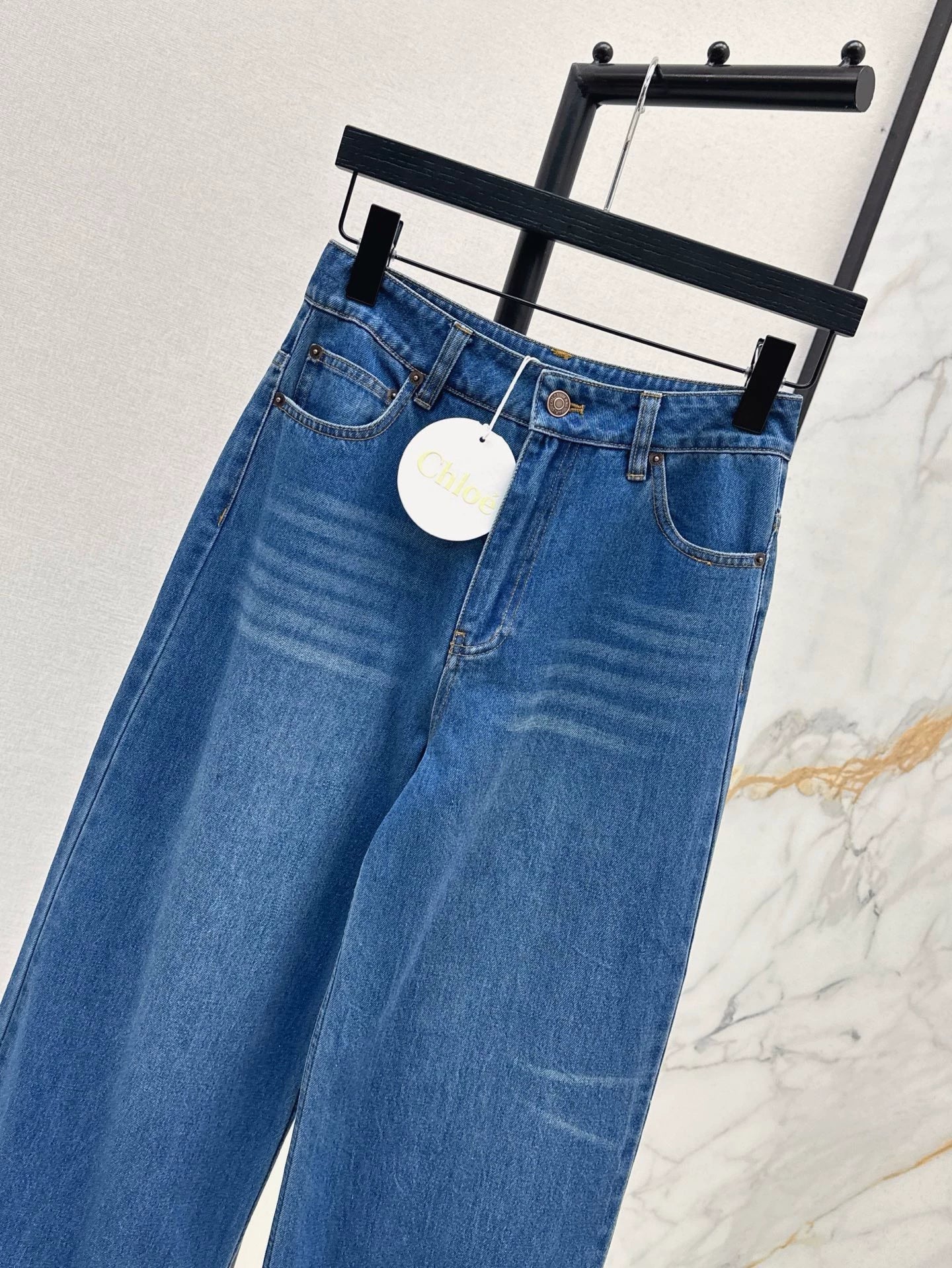 25 Spring/Summer New Straight wide-leg high waist jeans