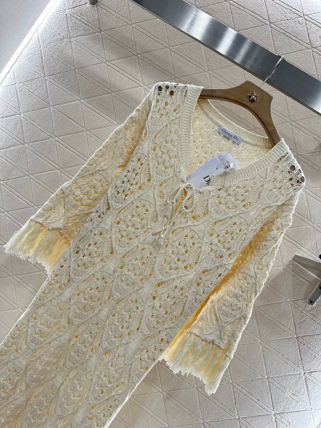 D 25 New Knit Crochet Fringe Dress