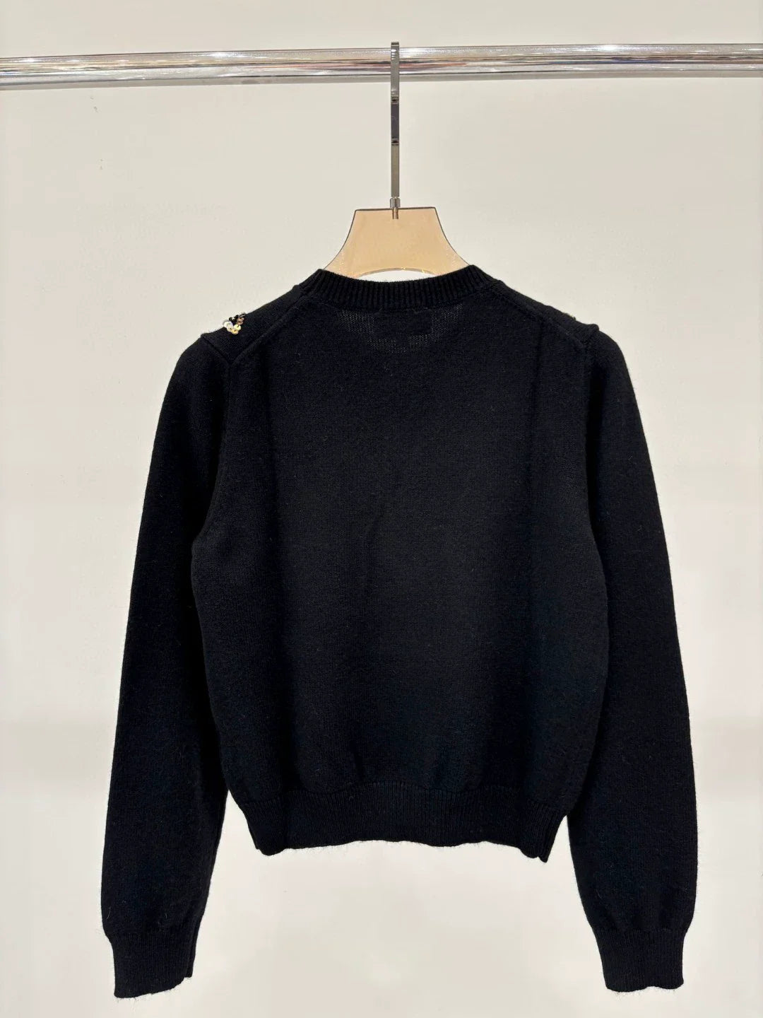 C 25 Spring and Summer New Round Neck Butterfly Floral Sequin Knitted Long Sleeve