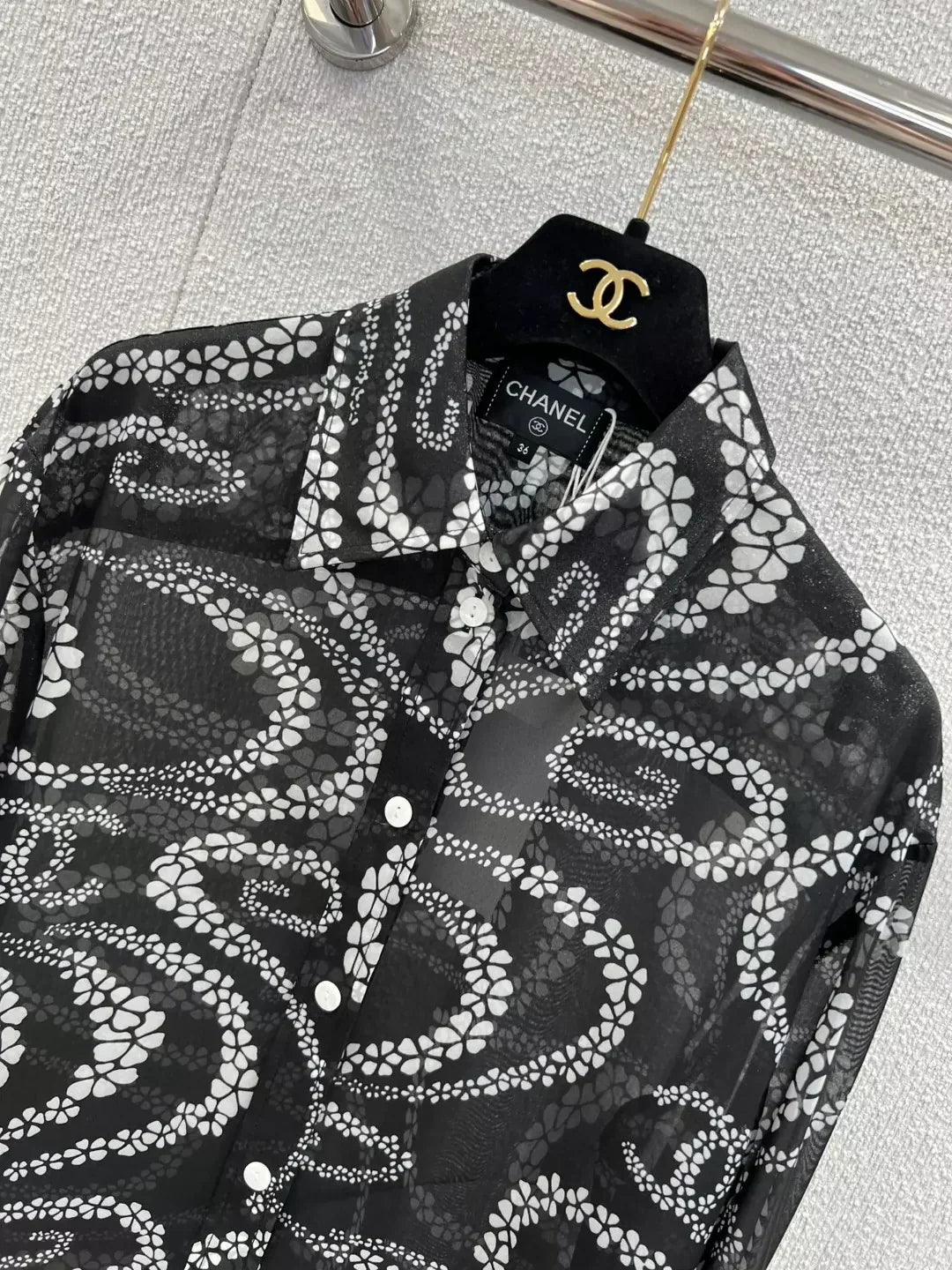 C 25 Printed Lapel Shirt