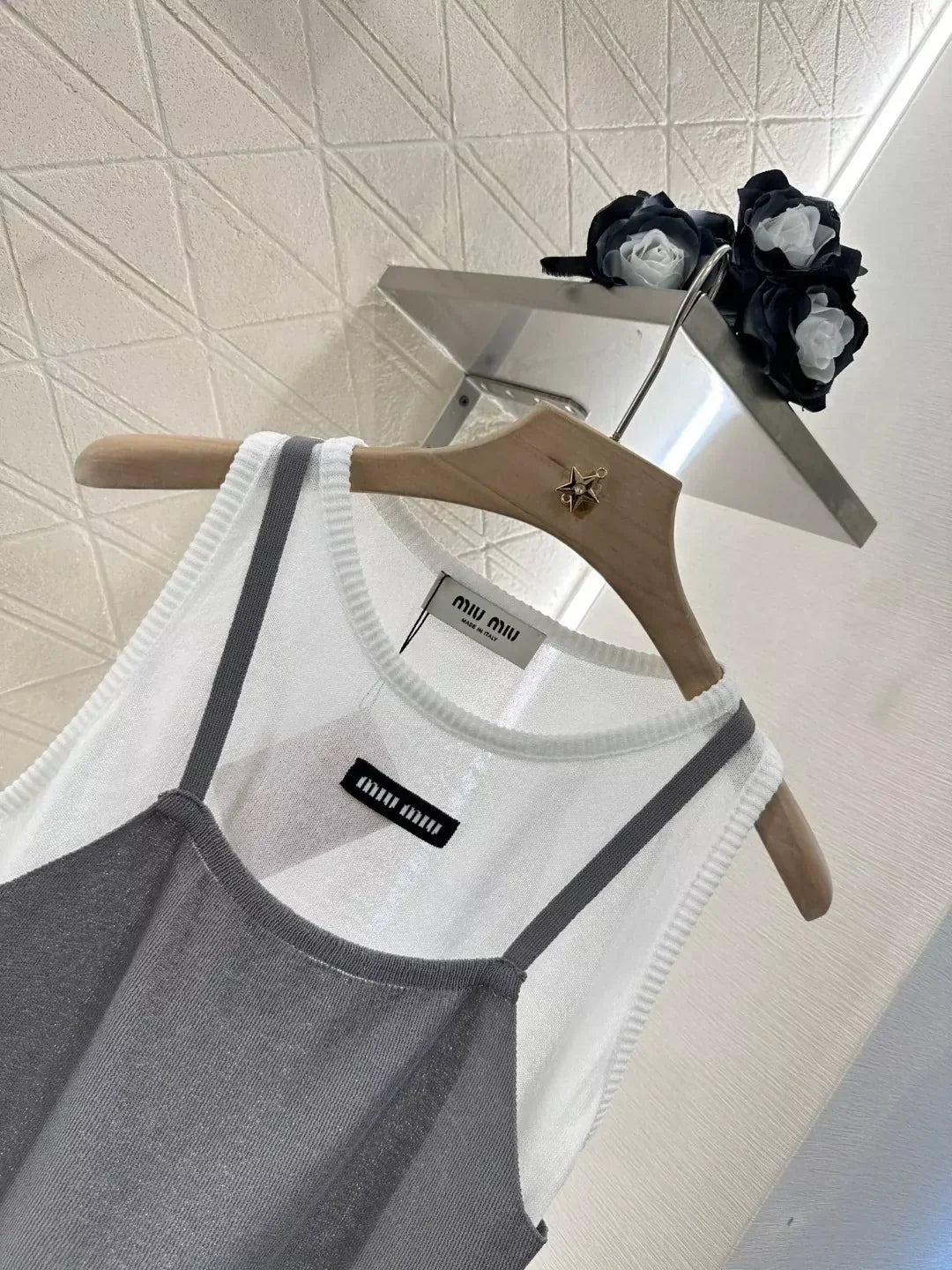 m 25 summer new color collision false two-piece undershirt