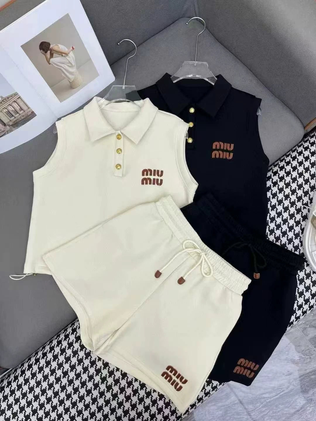 25ss lapel ➕ Leisure drawstring set