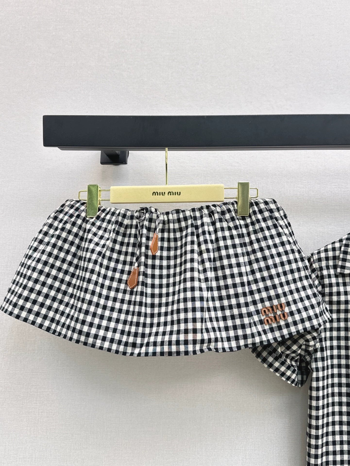 2025 Summer New Plaid Suit Loose Shirt + Mini Skirt
