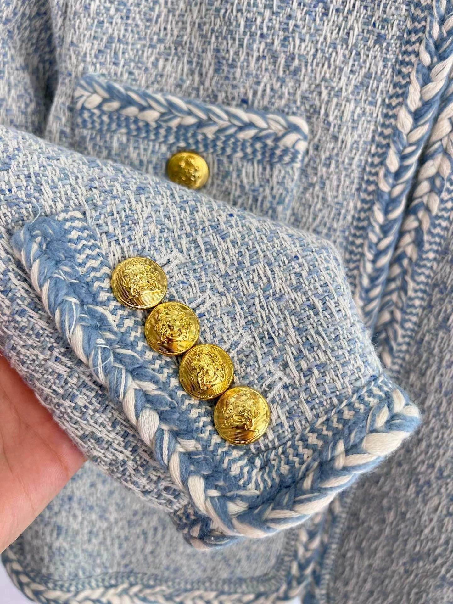 25 Spring new temperament woven jacket