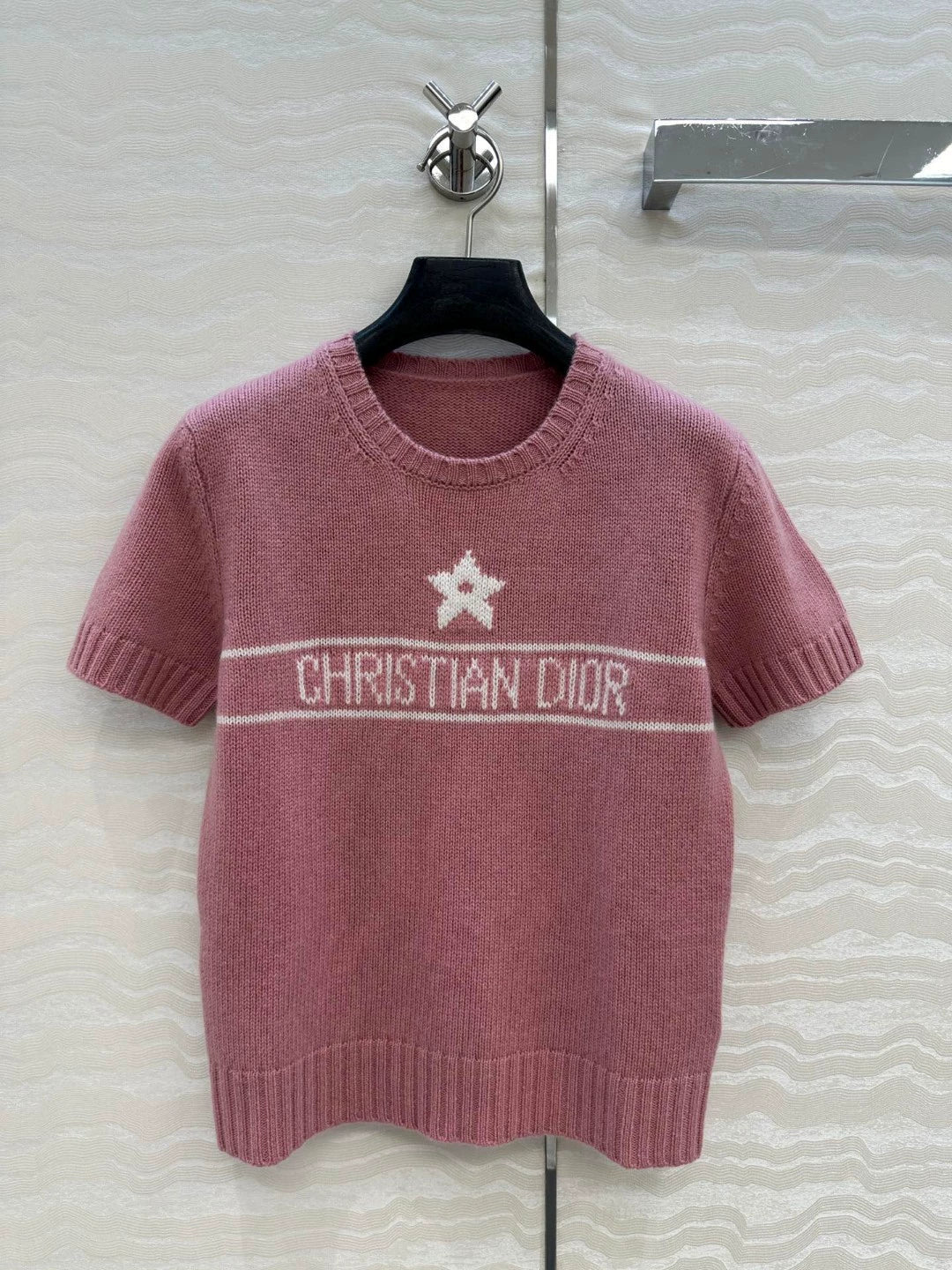 D 25 new star letters cashmere short sleeve sweater
