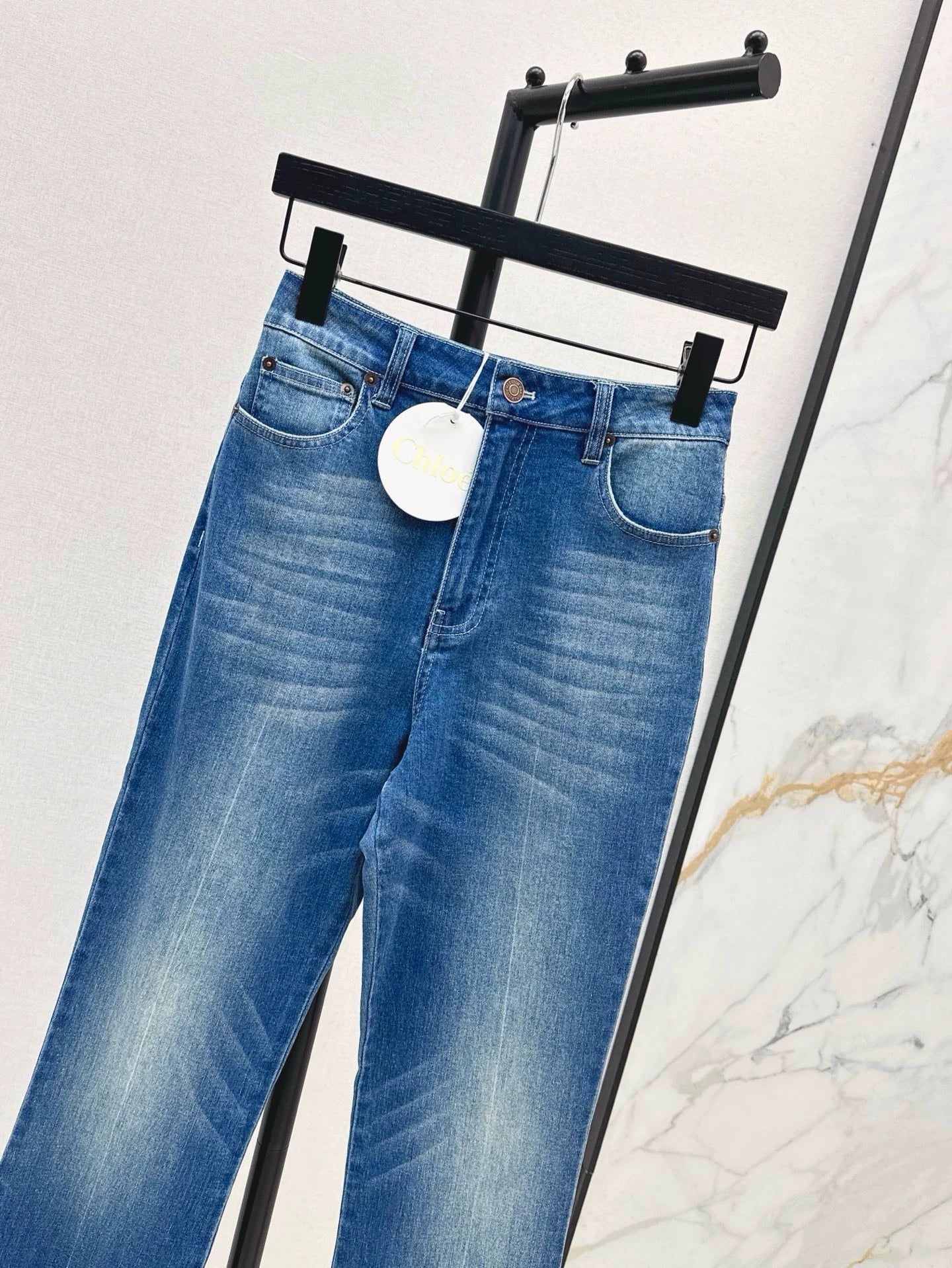 25 spring and summer new Slim high waist denim pencil pants