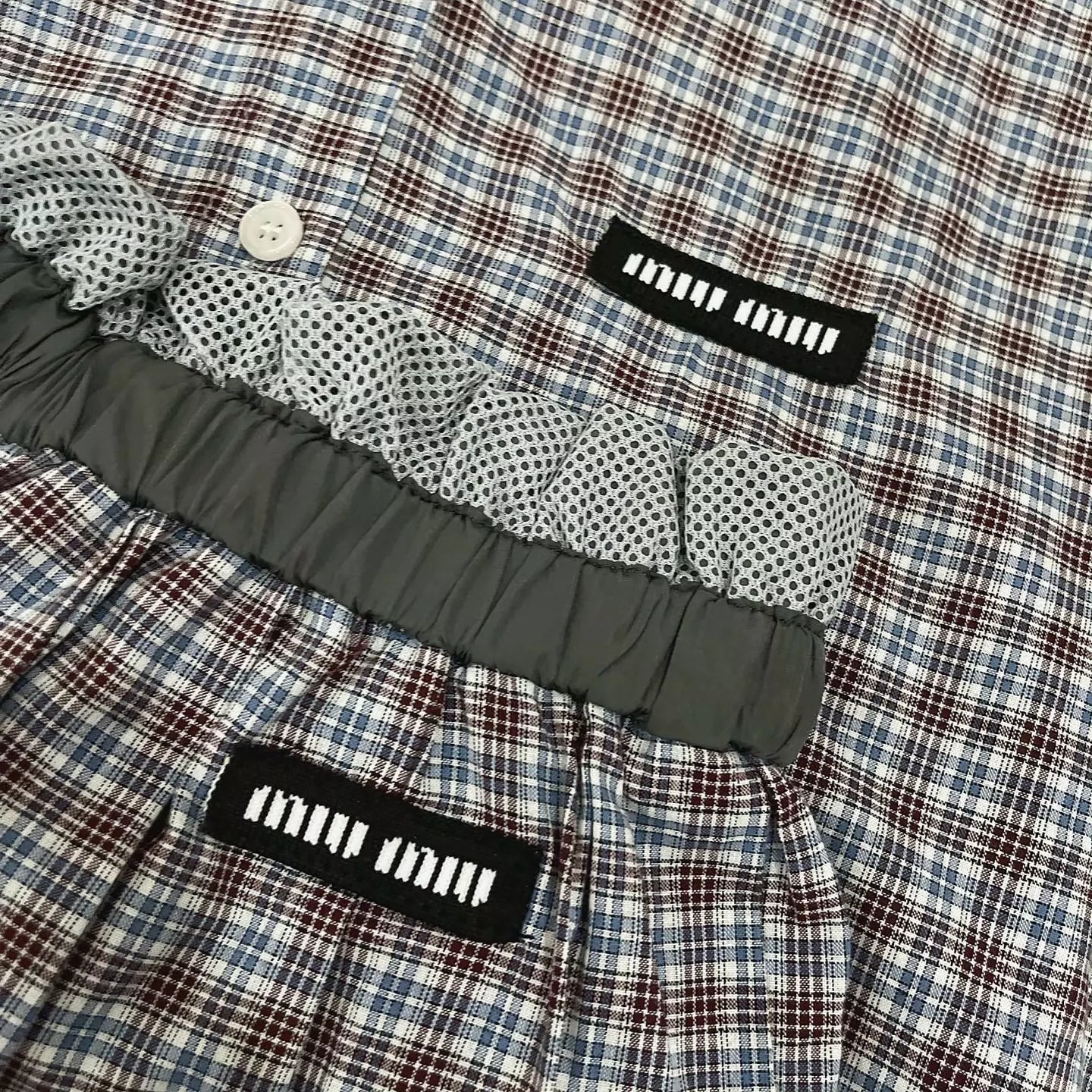 25 Summer new logo check preppy suit