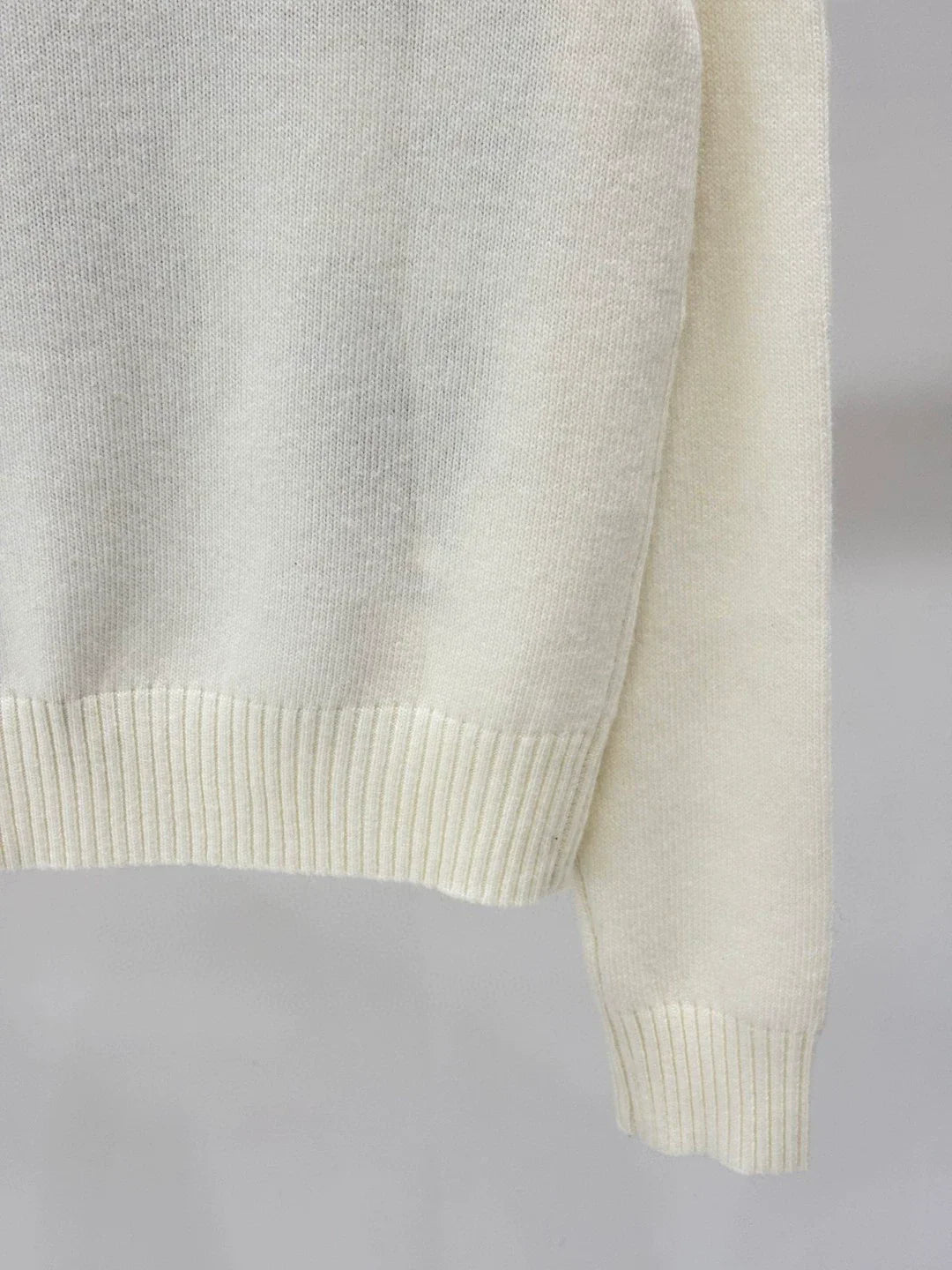 D 25 Spring and Summer New Round Neck Letters Floral Logo Embroidery Knitted Long Sleeves