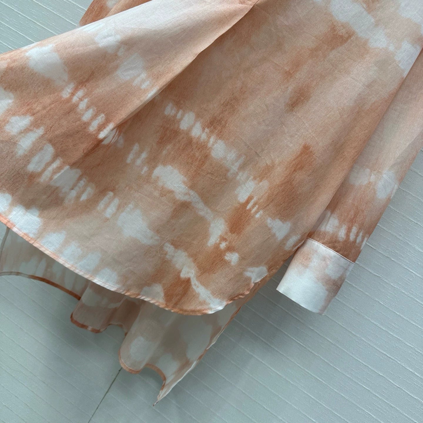D 25 Spring/Summer Vacation Style New Water Wave Tie-Dye Long Sleeve Shirt