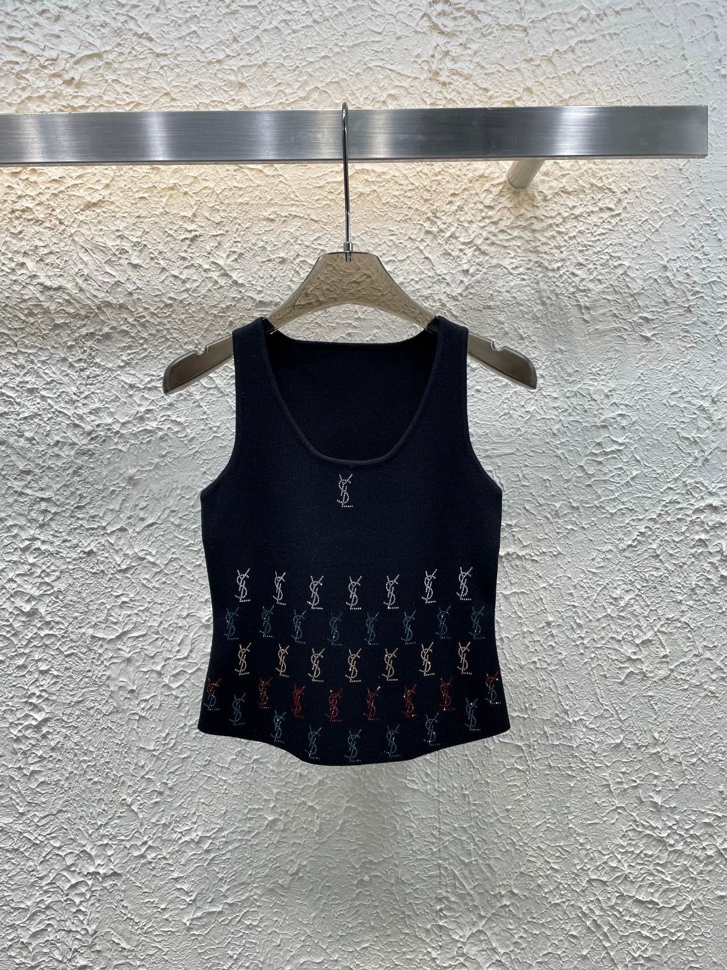 25 Gradient color suit knitted vest