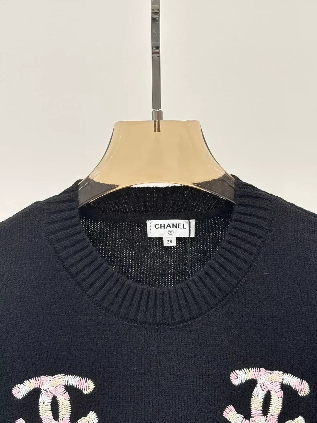 C 25 Spring/Summer new round neck embroidered logo knitted long sleeves