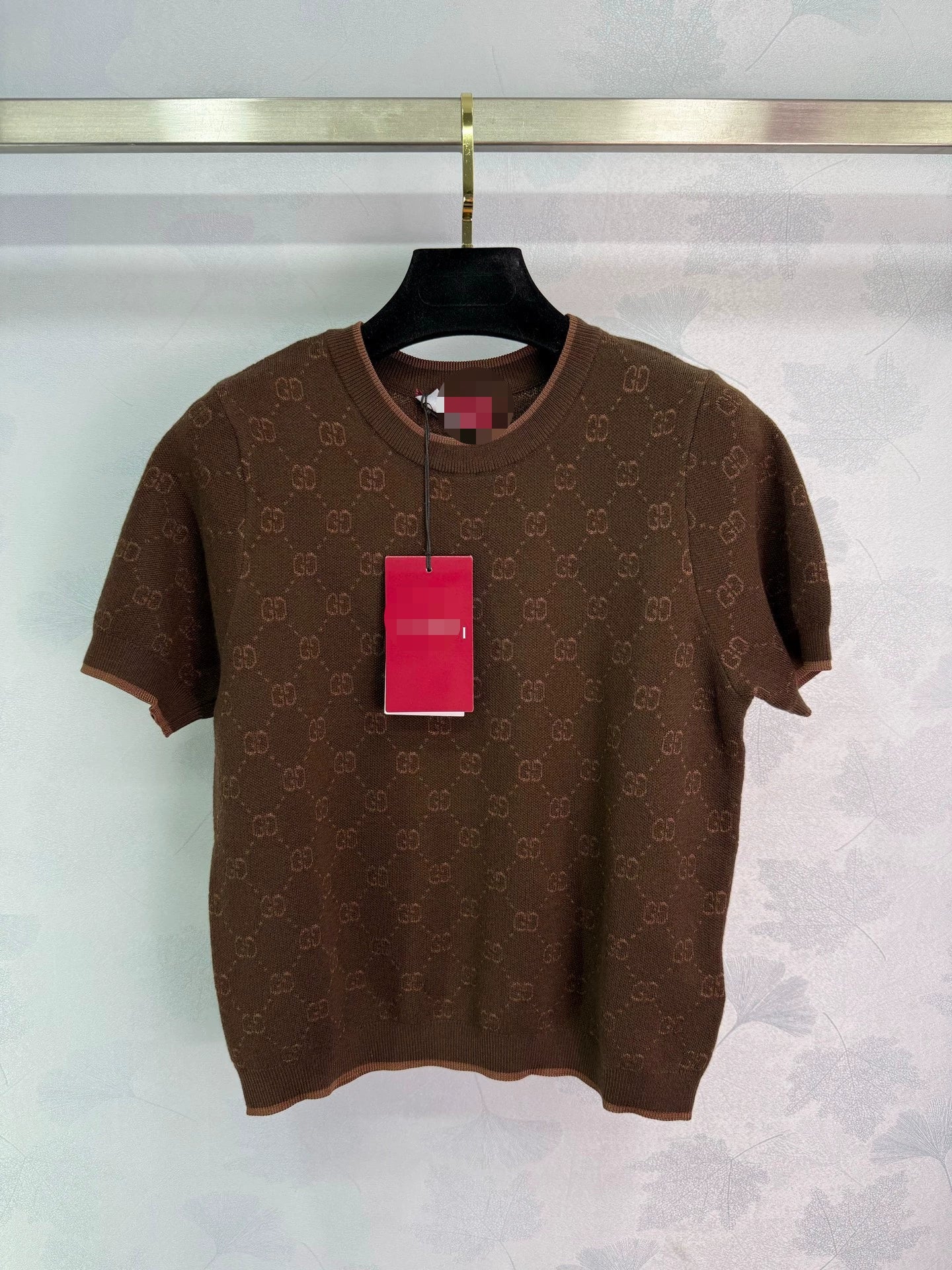 2025 Early Autumn New Jacquard Knitted Round Neck Short Sleeve