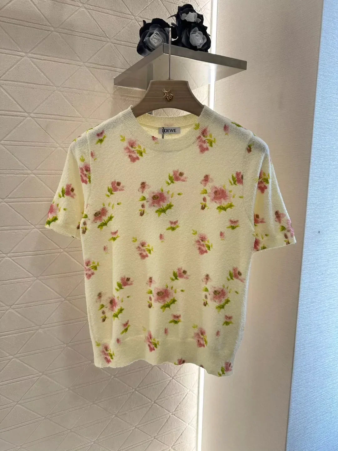LO 25 Spring/Summer New Crushed Flower Knit Short Sleeve