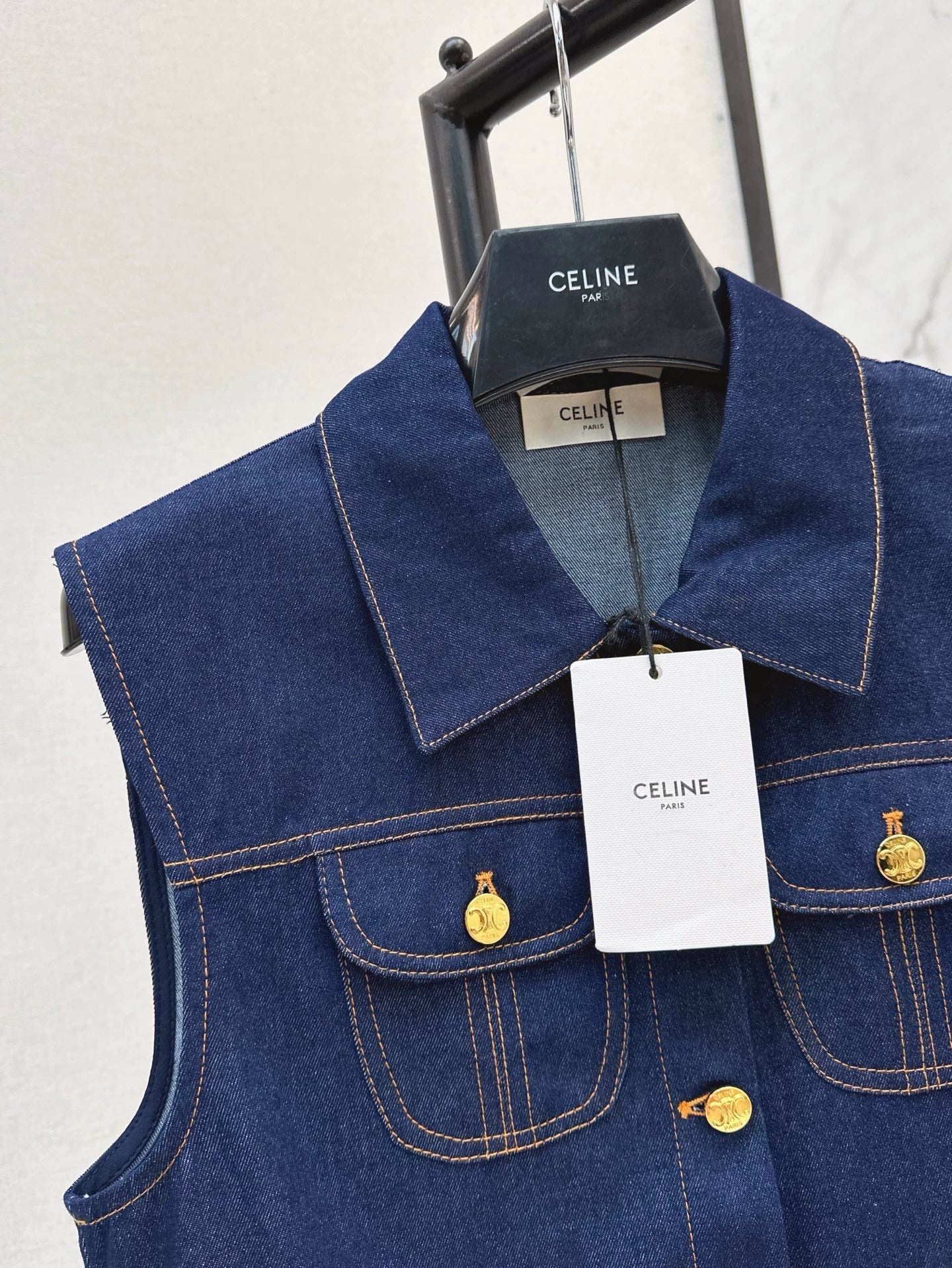 25 Spring/Summer New Double Pocket Denim Vest Jacket