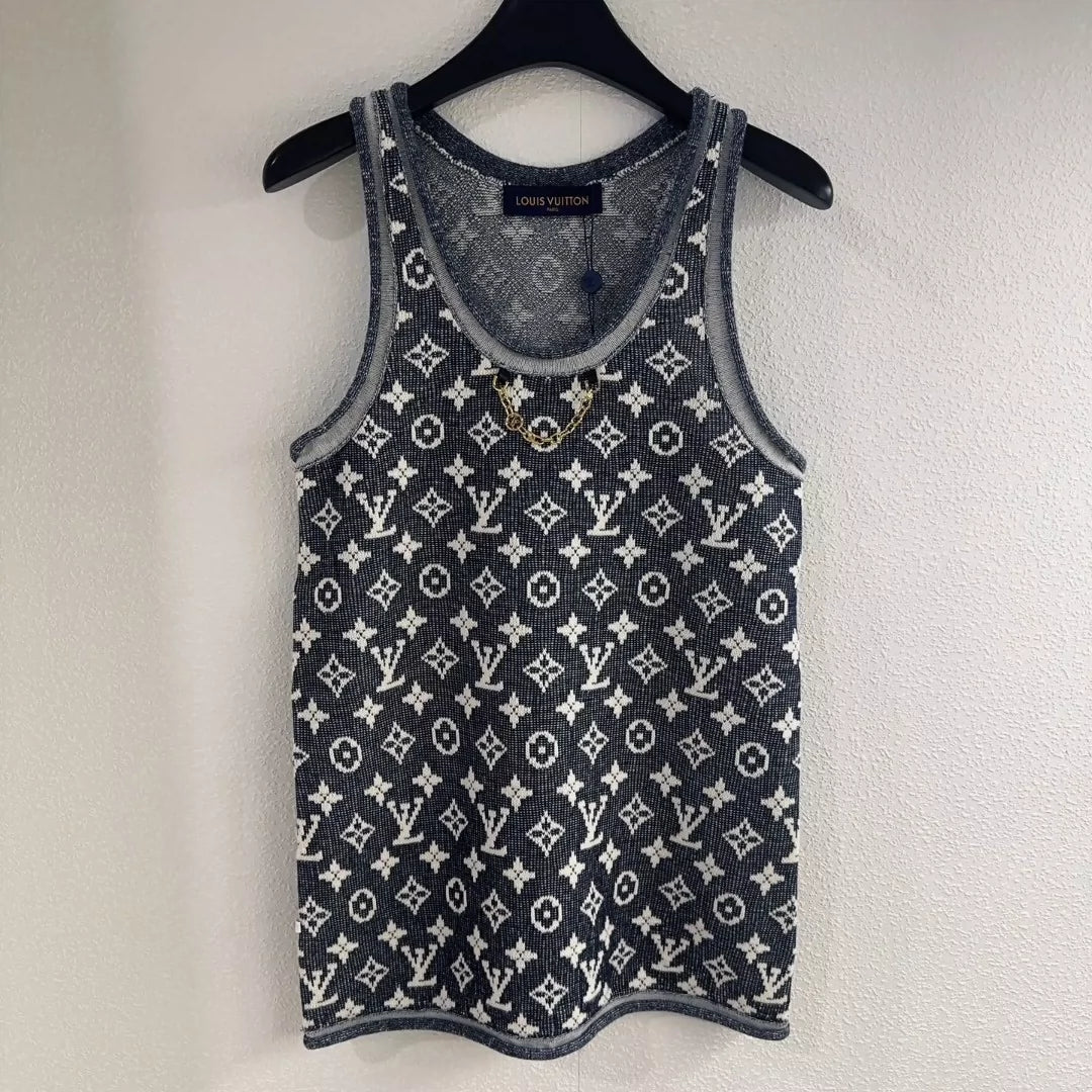 25 Classic Old Flower Chain Crew Neck Knit Vest