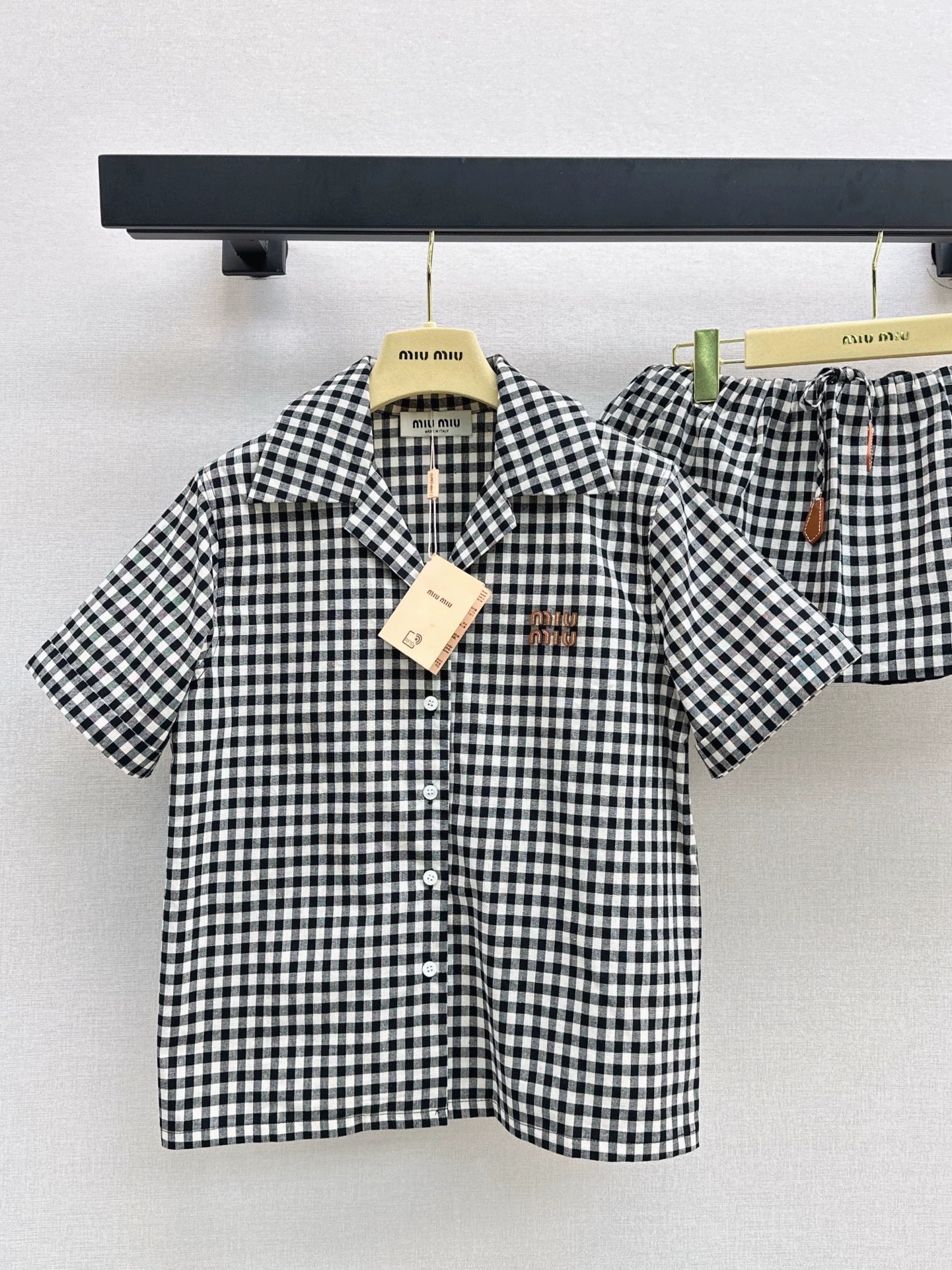2025 Summer New Plaid Suit Loose Shirt + Mini Skirt