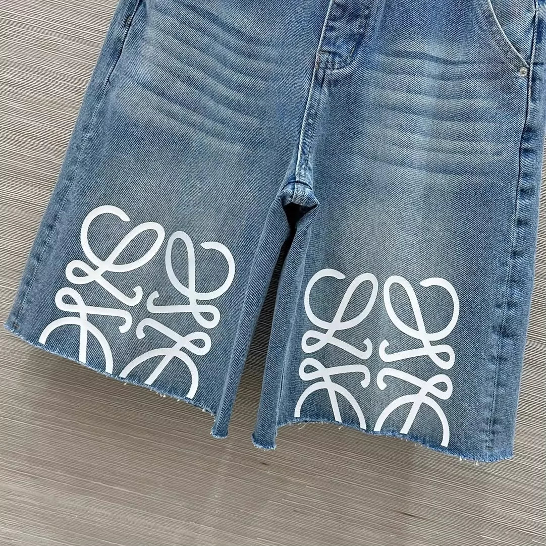 LO 25 Five Point Raw Edge Jeans