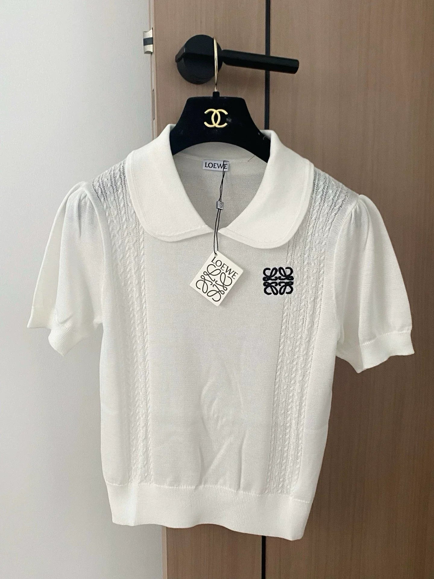 LO 25 New Two Colors Flip Neck Short Sleeve