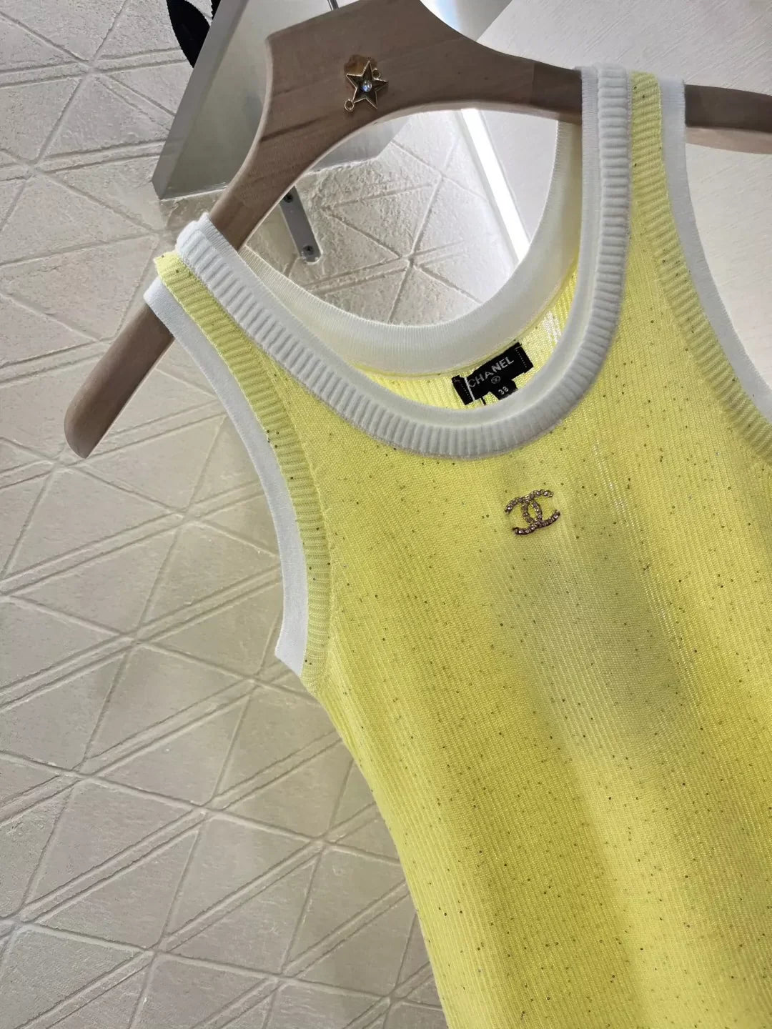 25 spring and summer new fake two-piece knitted undershirt